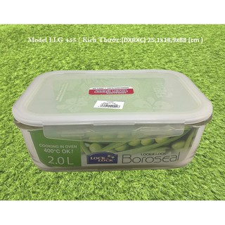 Hộp thủy tinh chữ nhật Lock&Lock LLG455 - 2L