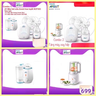 Máy hút sữa Philips Avent hoa tuyết đôi new