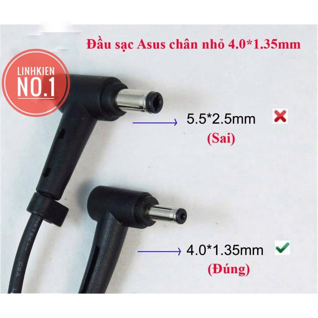 Sạc Laptop Asus  X441 X453 X541 X553 A540 X540 E402 E502 K401VivoBook S14 vuông chân nhỏ (Adapter asus 2,37 )