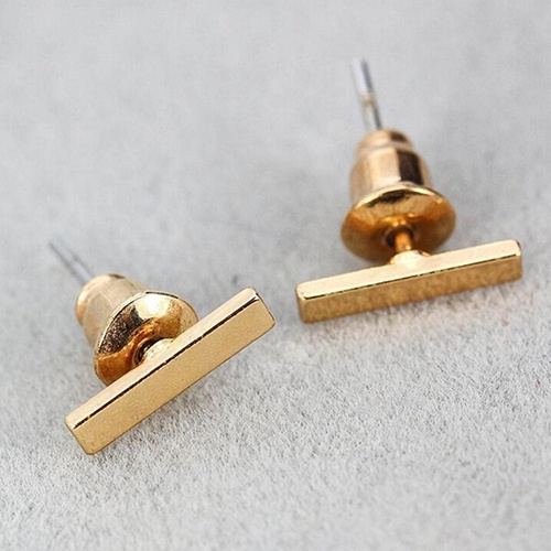 Cặp khuyên tai hợp kim hình số I đơn giản cá tính sang trọng dành cho nữ