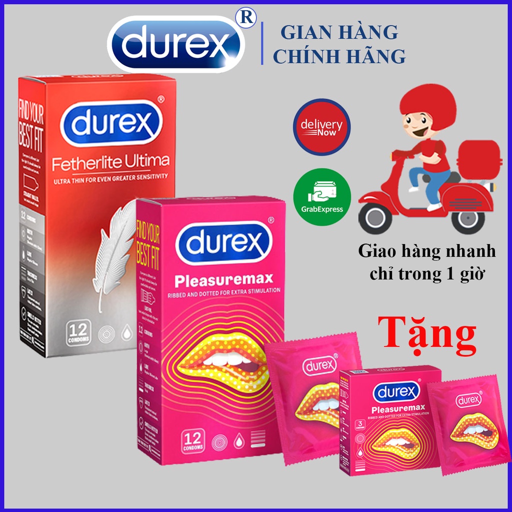 [ 2 HỘP BCS DUREX FREESHIP ] Combo 2 Hộp Bao cao su durex hộp lớn 24 bao _ baocaosu ( tặng 1 hộp BAO CAO SU Durex nhỏ)