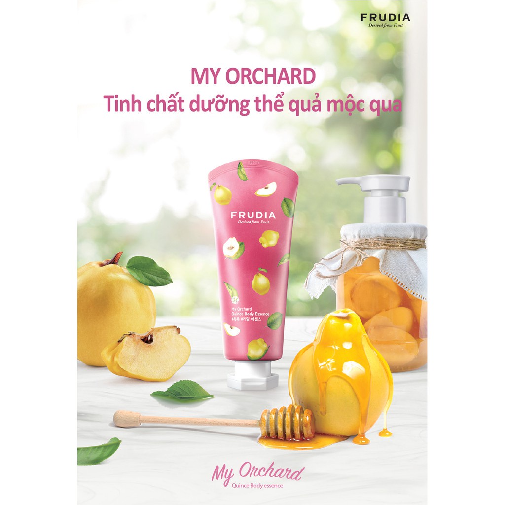 [Tặng 88k]Tinh Dầu Dưỡng Thể Chiết Xuất Quả Mộc Qua Frudia My Orchard Quince Body Essence 200ml