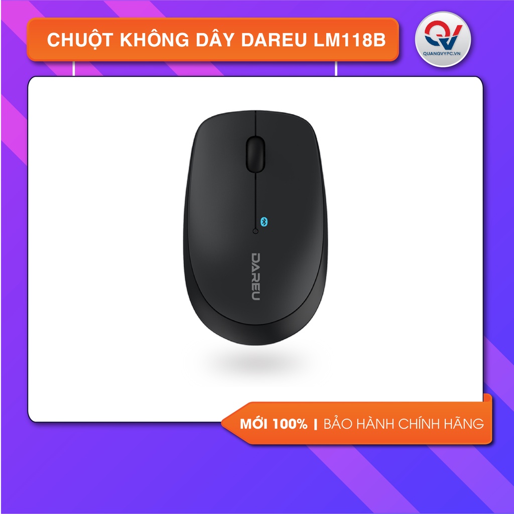 Chuột không dây DareU LM118B sóng Bluetooth và USB 2.4Ghz