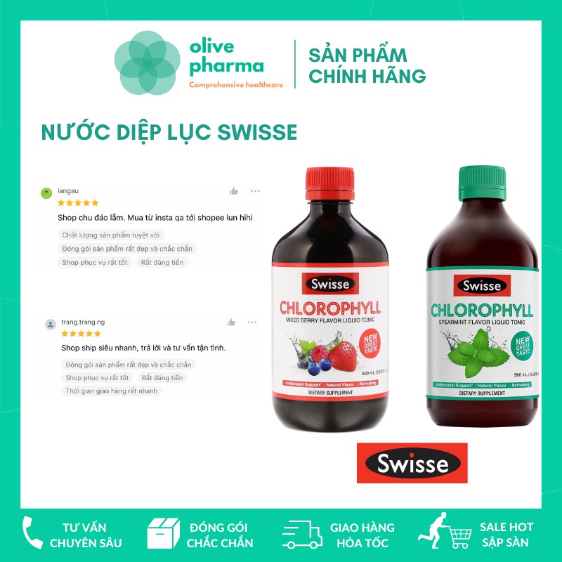 Nước diệp lục Swisse Chlorophyll 500ml