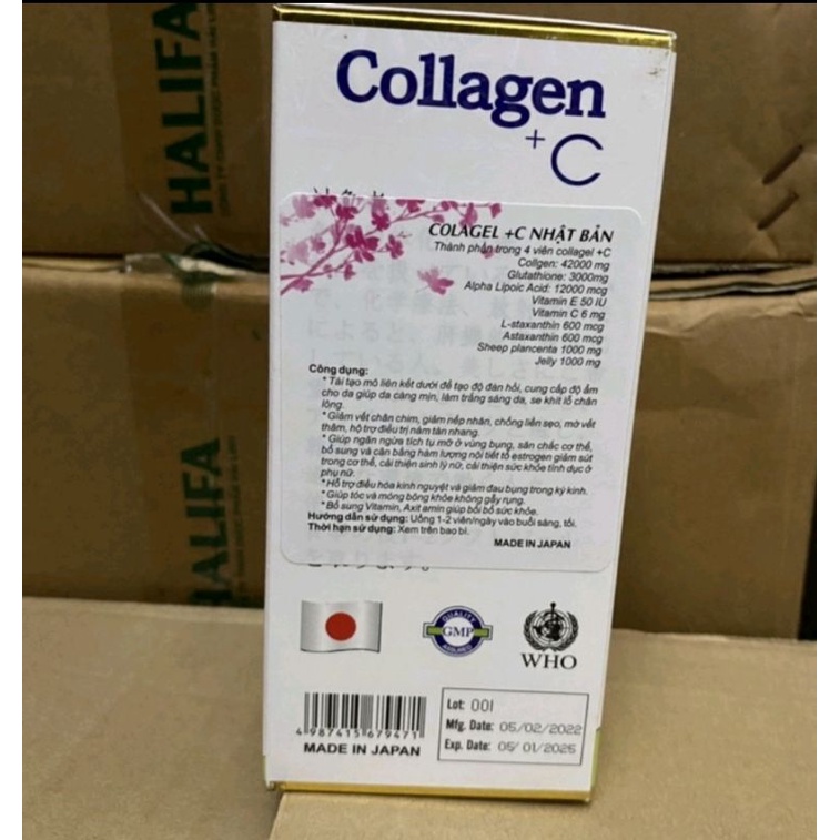 《date 2026》Viên uống đẹp da Collagen +C Glutathione Neocell 42000mg