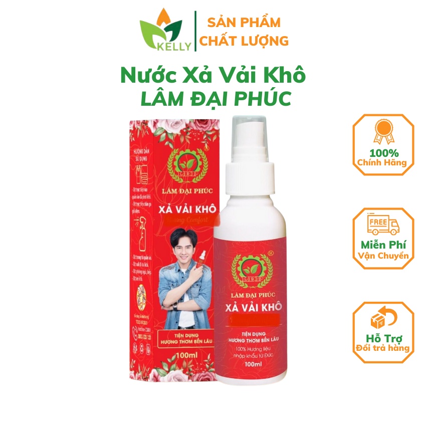 Nước Xả Vải Khô Lâm Đại Phúc, Chai Nước Hoa Xit Thơm Khử Mùi Cho Quần Áo Nam Nữ-Hương Liệu Nhập Khẩu Từ Đức Giữ Mùi Thơm