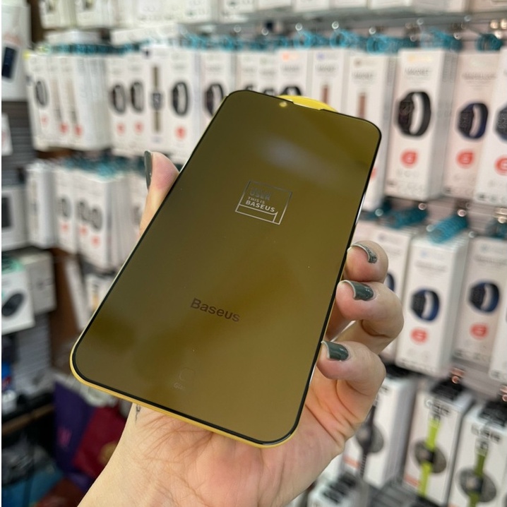 Bộ 2 miếng Kính cường lực chống nhìn trộm Baseus cho iphone 13/13 Pro, 13 Pro Max Full màn hình tặng khung dán