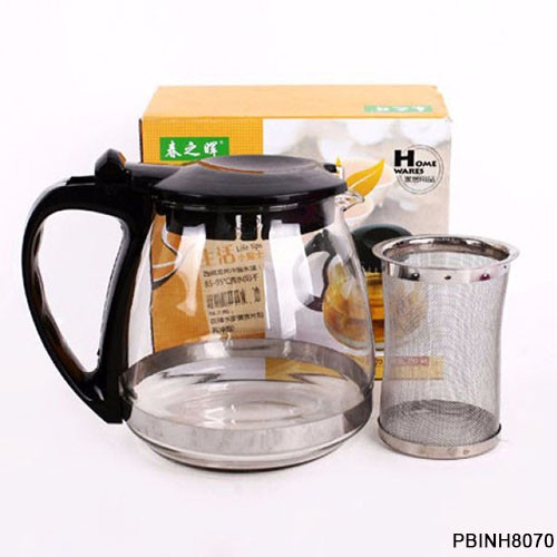 Bình trà thủy tinh 𝑭𝑹𝑬𝑬𝑺𝑯𝑰𝑷 Bình lọc Trà - Ấm trà thủy tinh DELI 1300ml