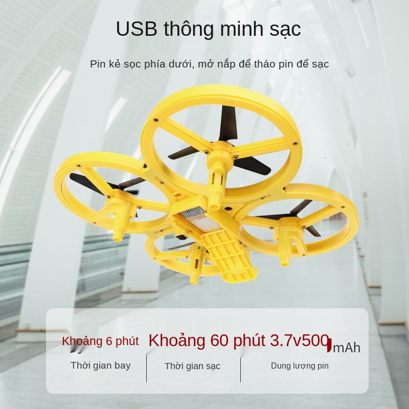 ☏▤♟Đồng hồ điều khiển somatosensory máy bay không người lái quadcopter điện đồ chơi cảm biến ngón tay từ xa