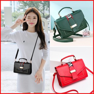 Túi đeo chéo nữ đẹp siu cute 2021💖_ Túi xách nữ đeo chéo thời trang Hàn Quốc giá rẻ - Màu đen, xanh da mềm