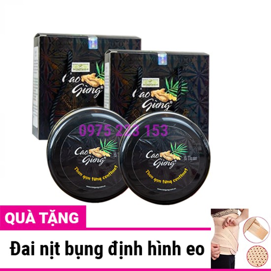 COMBO 2 HỘP CAO GỪNG TAN MỠ THIÊN NHIÊN VIỆT 250gr - Tặng 1 Đai nịt bụng