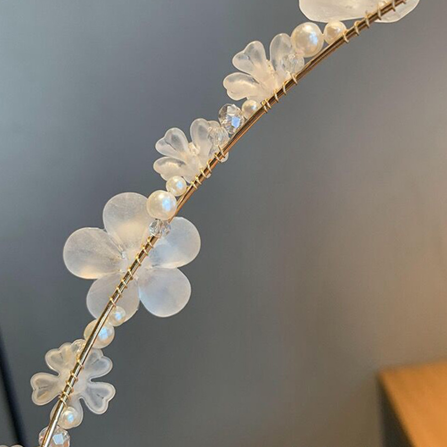 Băng Đô Hoa Đính Ngọc Trai Phong Cách Hàn Quốc Cho Nữ