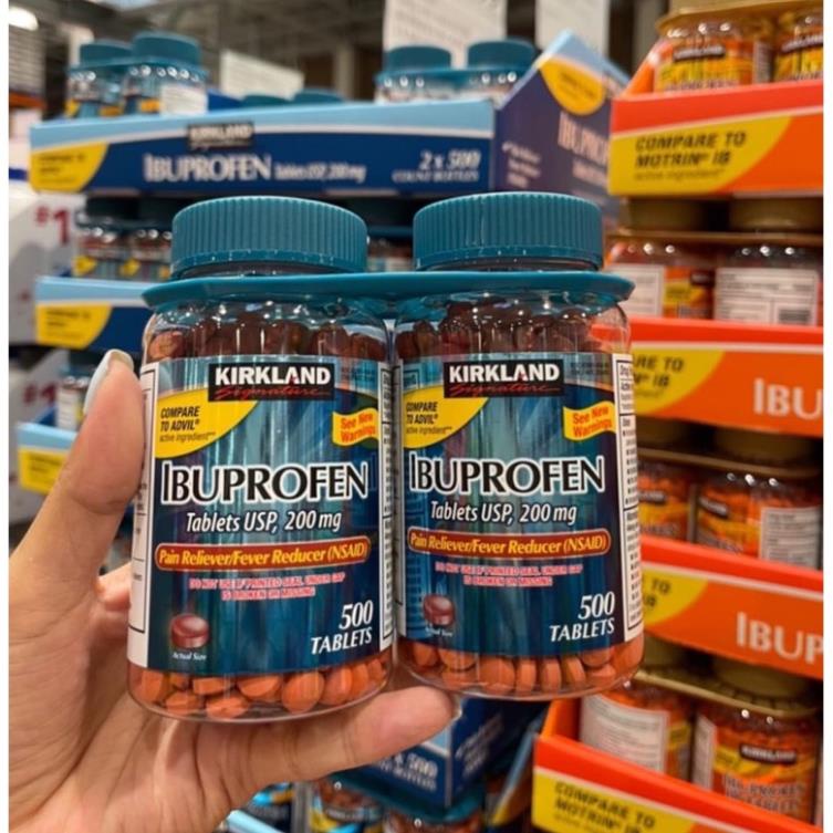 Viên uống giảm đau hạ sốt Kirkland Ibuprofen 200mg 500 viên