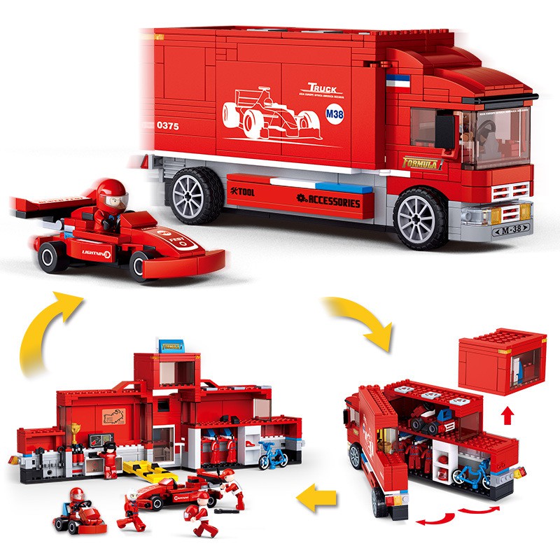 RED BULL Bộ Lắp Ghép Lego Xe Đua Công Thức 557 Mảnh Sluban B0375 Công Thức F1