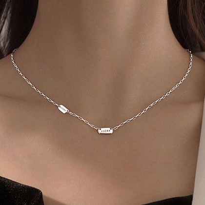 Dây chuyền nữ mạ bạc 925 cá tính cao cấp chính hãng trang sức bạc CINLA DC010