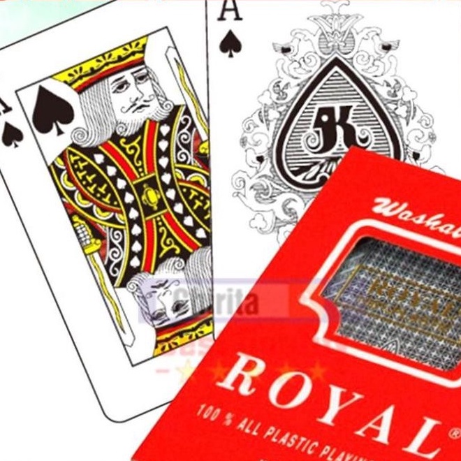 Bộ bài tây nhựa Đài Loan ROYAL 100% Plastic chữ K có tem cao cấp