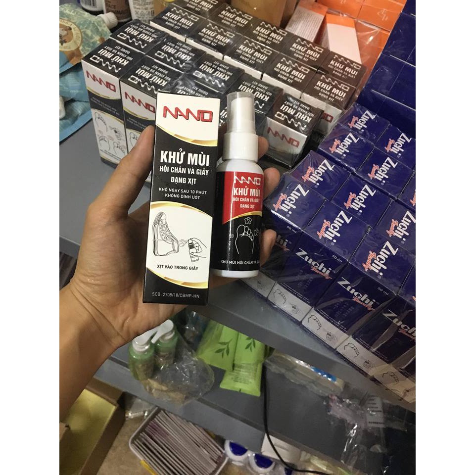 Xịt Nano Khử Mùi Hôi Chân Và Giầy