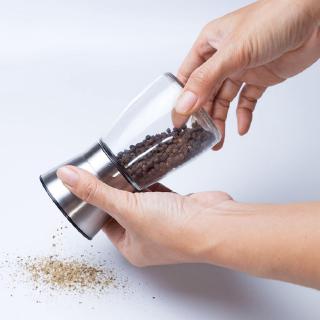 Dụng Cụ Xay Tiêu Cầm Tay - Viền Inox SUS304, Cối Bằng Sứ Dung Tích 180ml Xay Tiêu, Đậu, Bắp Tiện