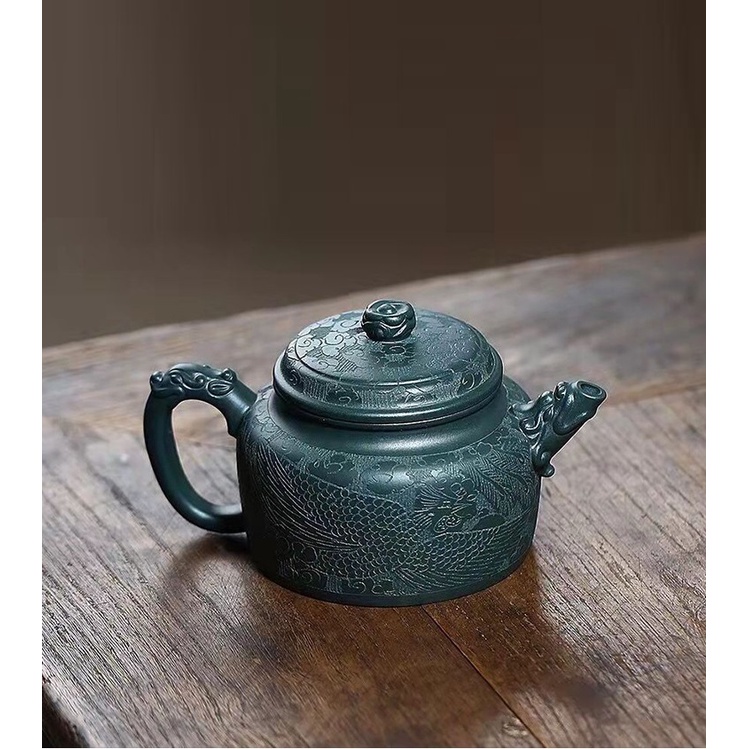 Ấm Tử Sa Nghi Hưng Đức Chung Long Phụng 300 ml (Thiên Thanh Nê)