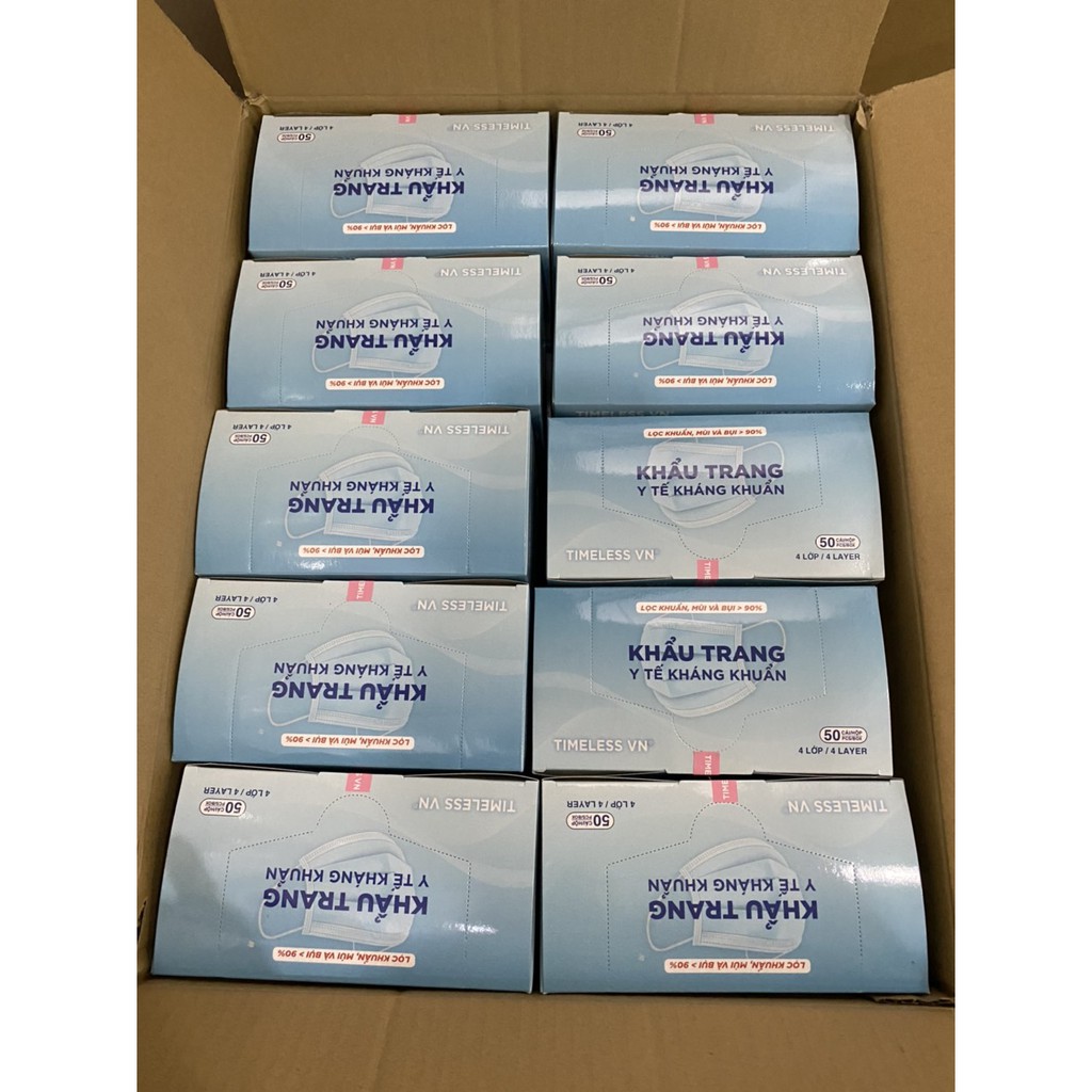 Khẩu Trang Y Tế Kháng Khuẩn 4 lớp - Đủ màu