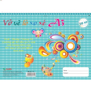 -Vở vẽ lò xo xé A3; MS: 711 [Klong]
