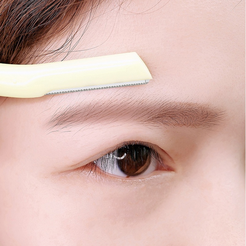 Bộ 3 Dao Cạo Lông Mày Bằng Thép Không Gỉ Tiện Dụng Cho Nam Và Nữ