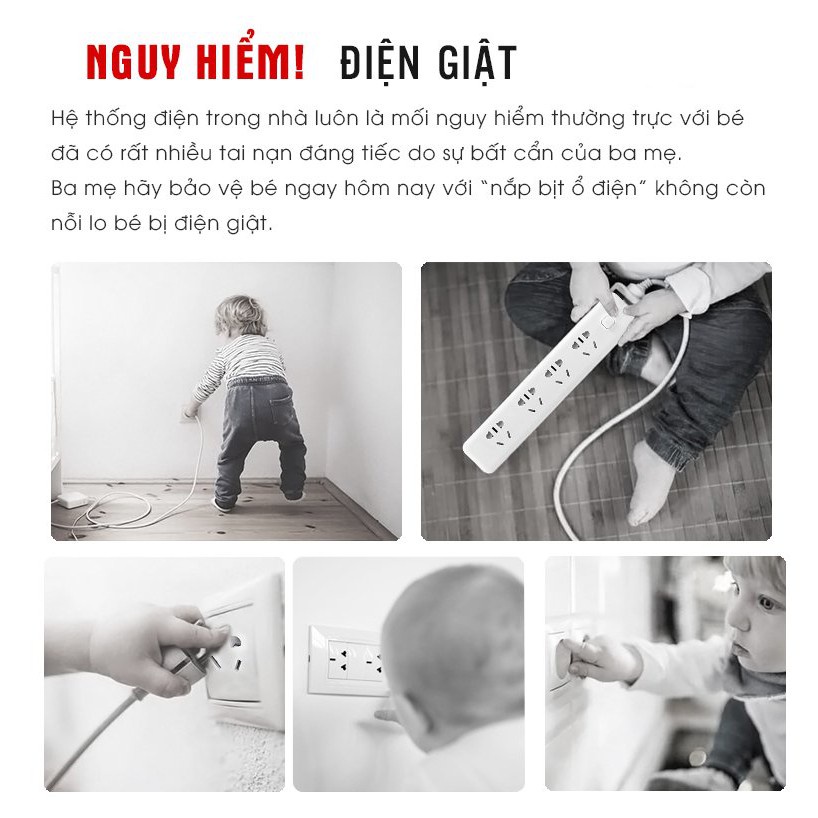 Combo 10 nút bịt ổ điện an toàn cho bé xA5