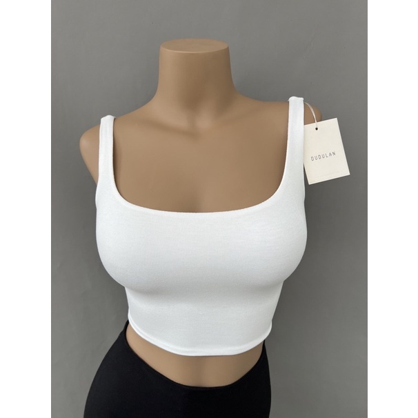 Áo ba lỗ croptop 2 lớp ANNAKIKI không mút đệm- A34