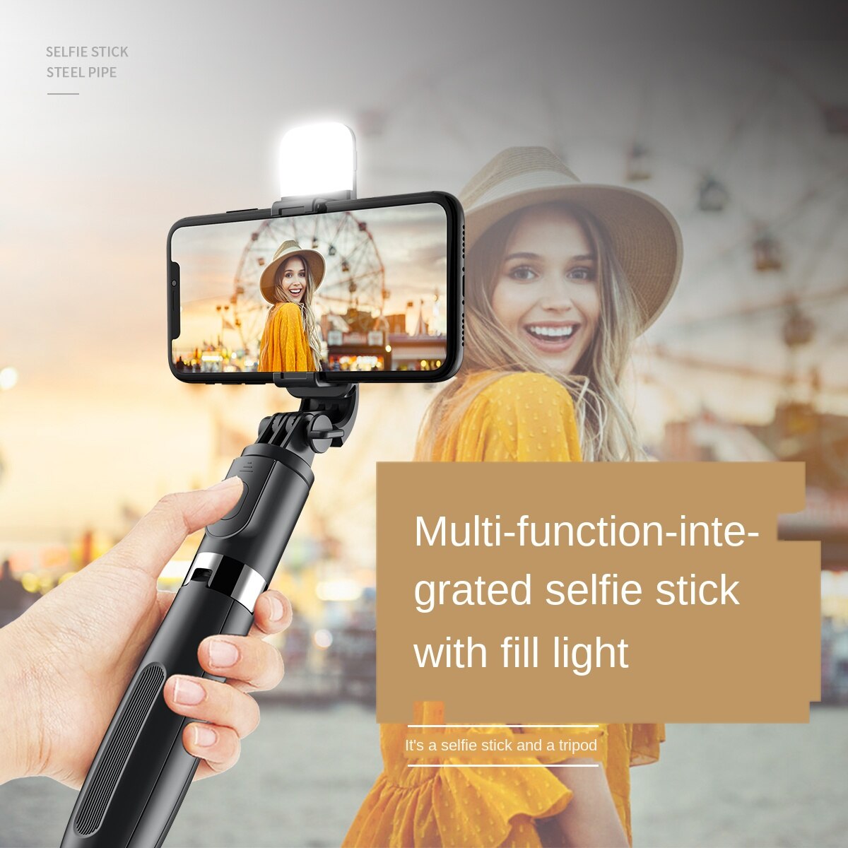 Gậy Chụp Ảnh Tự Sướng L02S Tích Hợp Đèn Led | BigBuy360 - bigbuy360.vn