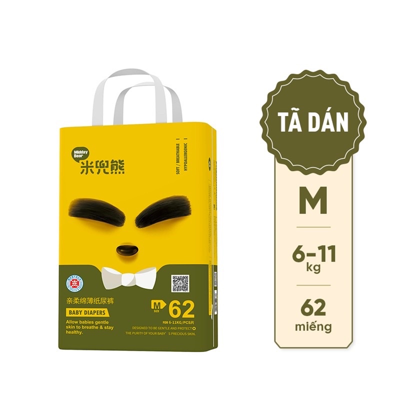 Bỉm dán Midday Bear size S - 74 miếng