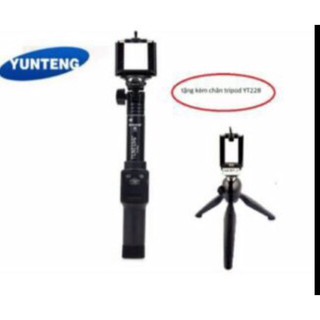 Combo 1 gậy chụp ảnh rcos remost bluetooth + 1 chân đỡ 3 càng - 098+048