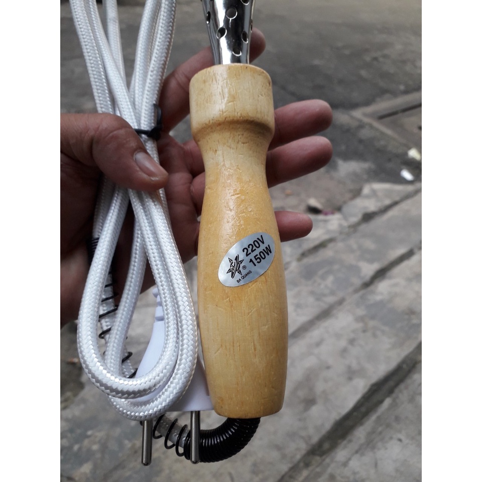 Mỏ Hàn Chì Bằng Điện Mũi Thẳng Cán Gỗ 30W -300W -  BÁ QUANG