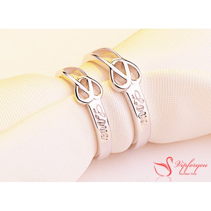 Nhẫn Cặp Đôi Thời Trang Bạc 925 Chữ Love Lãng Mạn Cho Tình Nhân - số lượng 02 chiếc - (tặng hộp đựng nhẫn cực xinh)