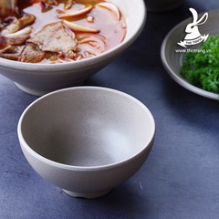 Chén cơm trơn nâu nhựa Melamine 140115 dùng ăn cơm, ăn lẩu đồ nướng rất thích hợp