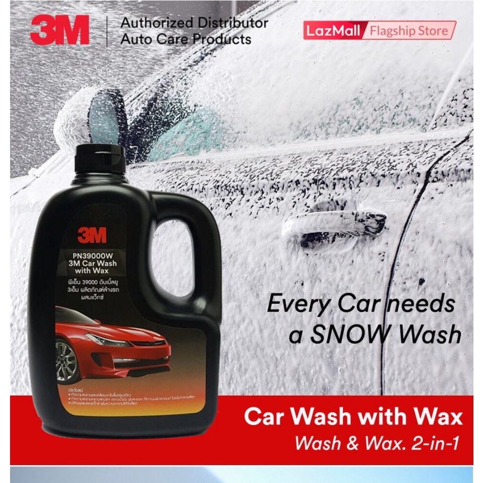 Xà Phòng Rửa Xe 3M 39000 1 Lít - 3M Car Shampoo with WAX PN39000W (1000ml)