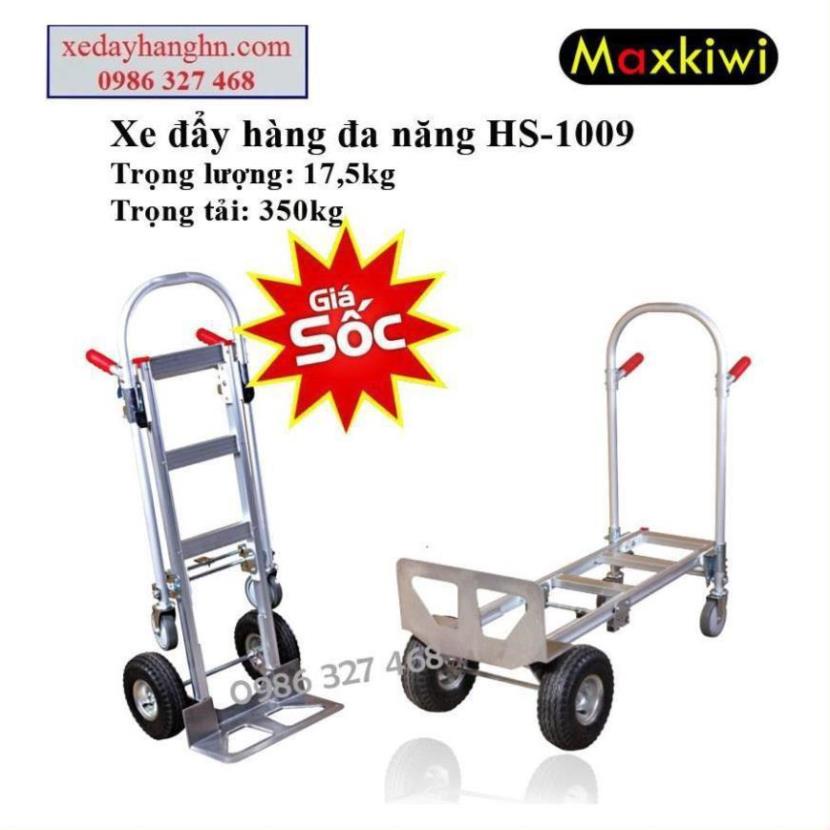 [Đa Năng- 2 chức năng] Xe Kéo Hàng, Xe Đẩy Hàng 300kg Maxkiwi- Vừa Là 2 Bánh, Vừa Là 4 Bánh