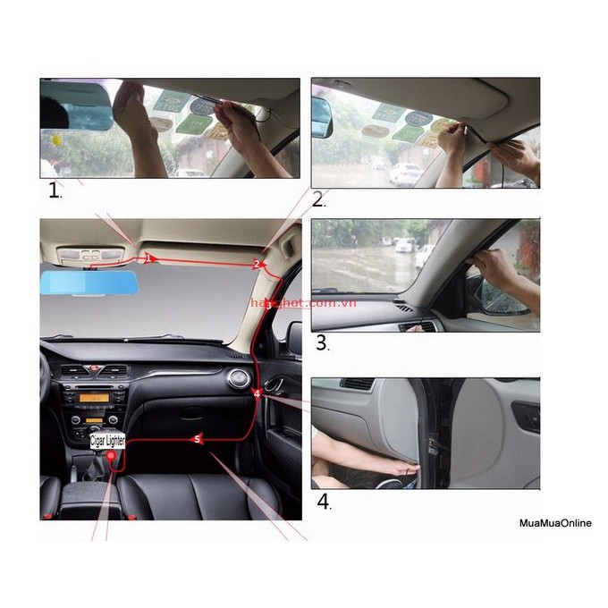 Camera Hành Trình Gương Chiếu Hậu Hd Vehicle Traveling Data Recorder