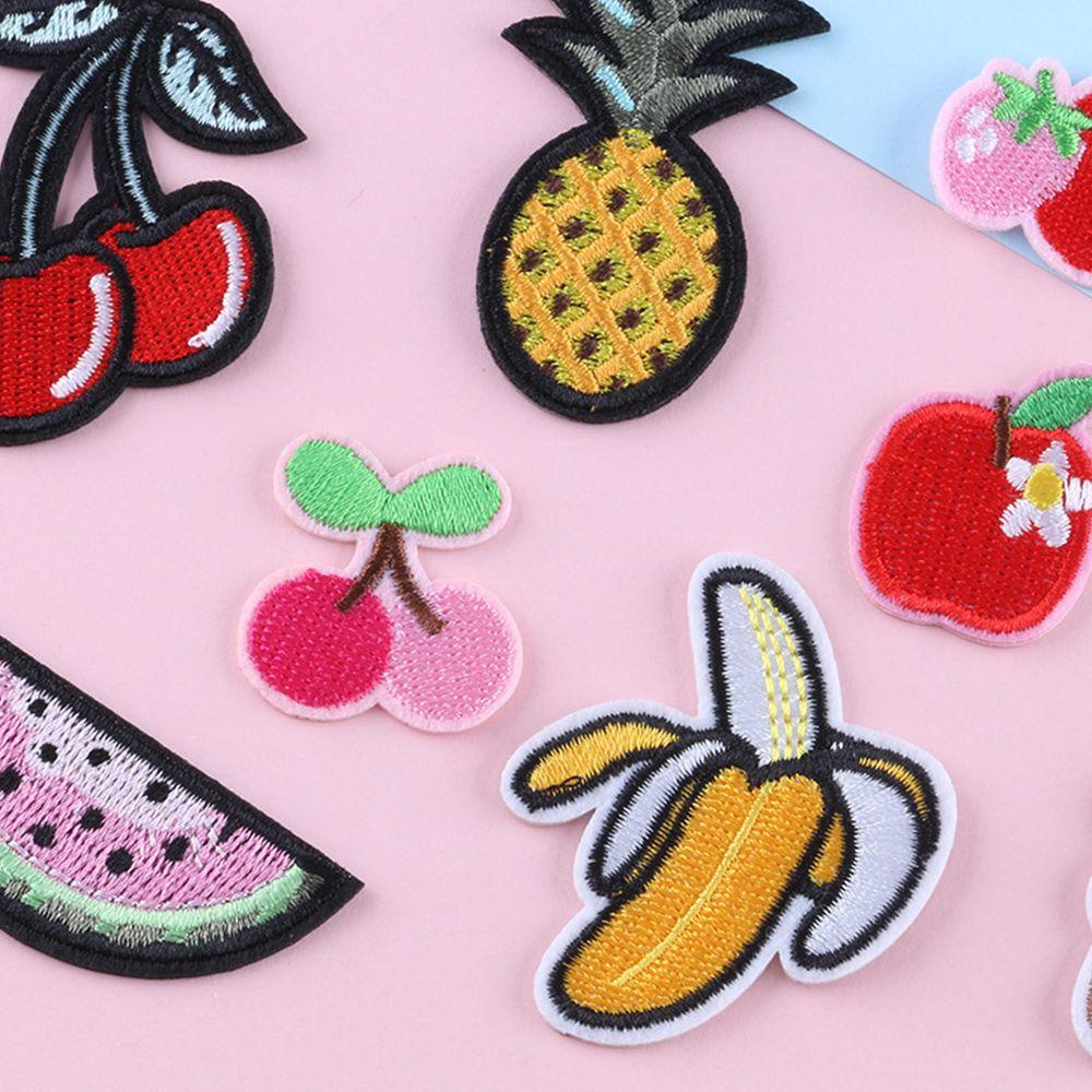 Miếng Vá Ủi Quần Áo Thêu Hình Cây Kem/ Trái Cây Thời Trang DIY