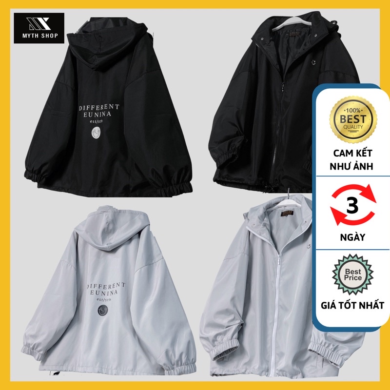 Áo Khoác Dù DIFERENT JACKET Vải Dù 2 Lớp Form Rộng Ulzzang Unisex