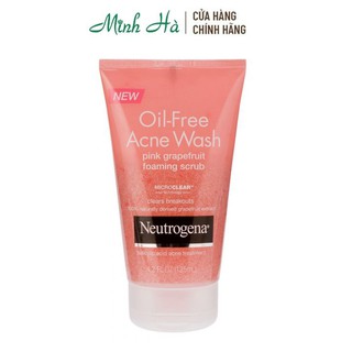 Sữa rửa mặt Neutrogena Oil Free Acne Wash Pink Grapefruit Scrub 124ml