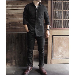 Áo khoác/Sơmi denim đen