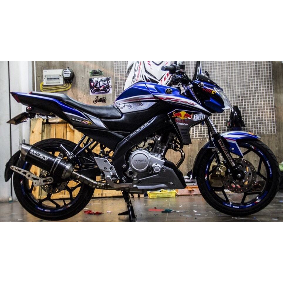 Tem Trùm FZ 150i xanh trắng chữ REDBULL,Team Decal FZ 150i xanh trắng chữ REDBULL