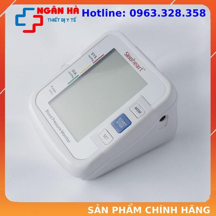 Máy đo huyết áp, Máy đo huyết áp điện tử bắp tay Sinocare BA801, có giọng nói tiếng việt, cho độ chính xác cao