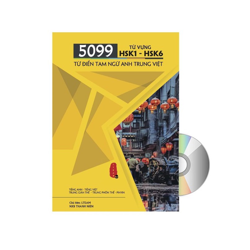 Sách - 5099 từ vựng HSK1 – HSK6 tam ngữ Anh – Trung – Việt Có Audio nghe