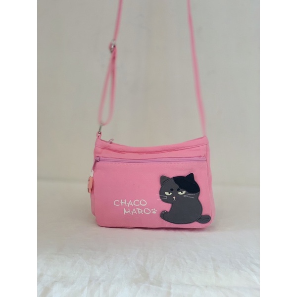 Túi đeo chéo mèo ngầu Hikosen Cara