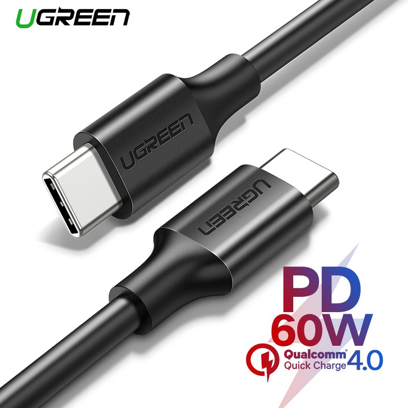 Dây cáp USB 2.0 Type-C sang Type-C Ugreen 0.5M/1M/1.5M cho Apple/Samsung/Huawei/Google/Dell/LG