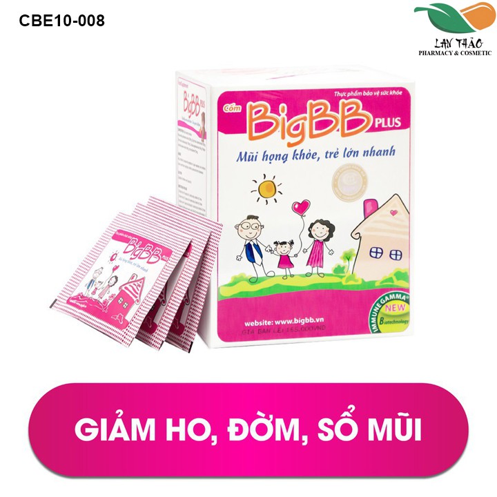 [Chính Hãng] BIGBB PLUS Hộp 16 Gói làm giảm triệu chứng viêm đường hô hấp trên cho bé