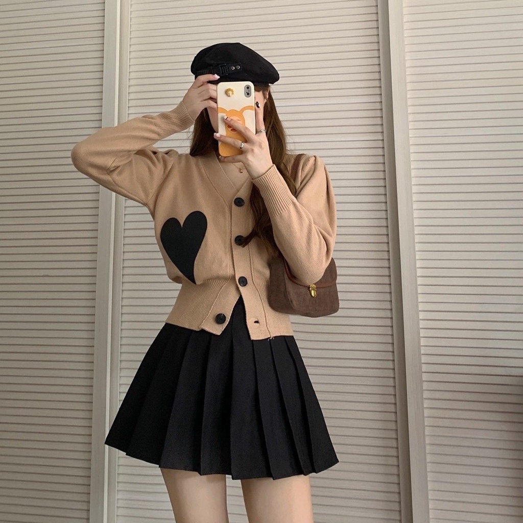 Áo Khoác Cardigan Dệt Kim Tay Dài Cổ Chữ V Thời Trang Cho Nữ  tao bao