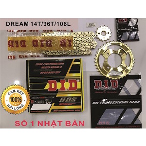 Nhông Sên Dĩa DID cho Dream số 1 Nhật Bản. 14T/36T/102L/106L