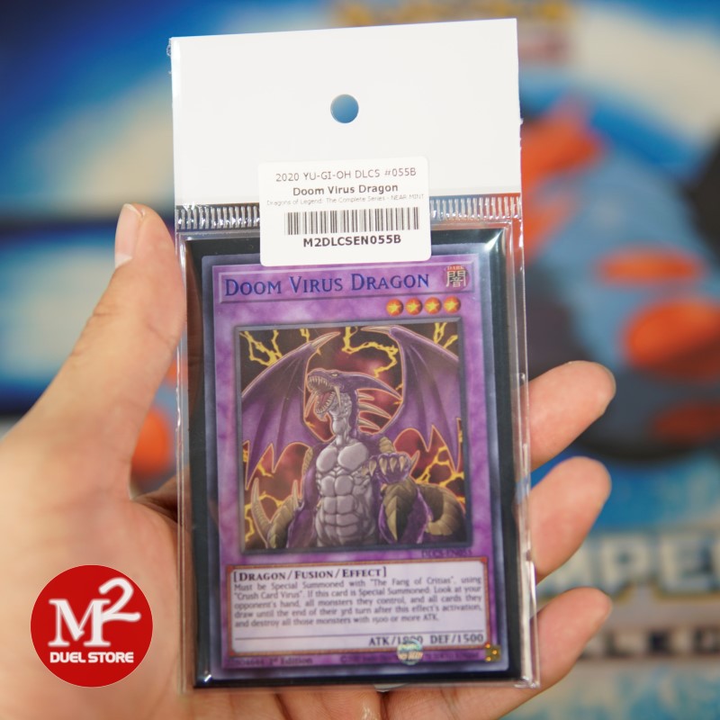 Lá bài Yugioh DLCS-EN055B Doom Virus Dragon – Ultra Rare BLUE - Đóng gói theo tiêu chuẩn M2SCCQ-Lite